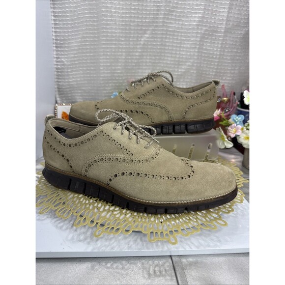 (S6) Cole Haan Men\'s Zerogrand Suede Leather Wingtip Oxfords Size 11.5M main image 9